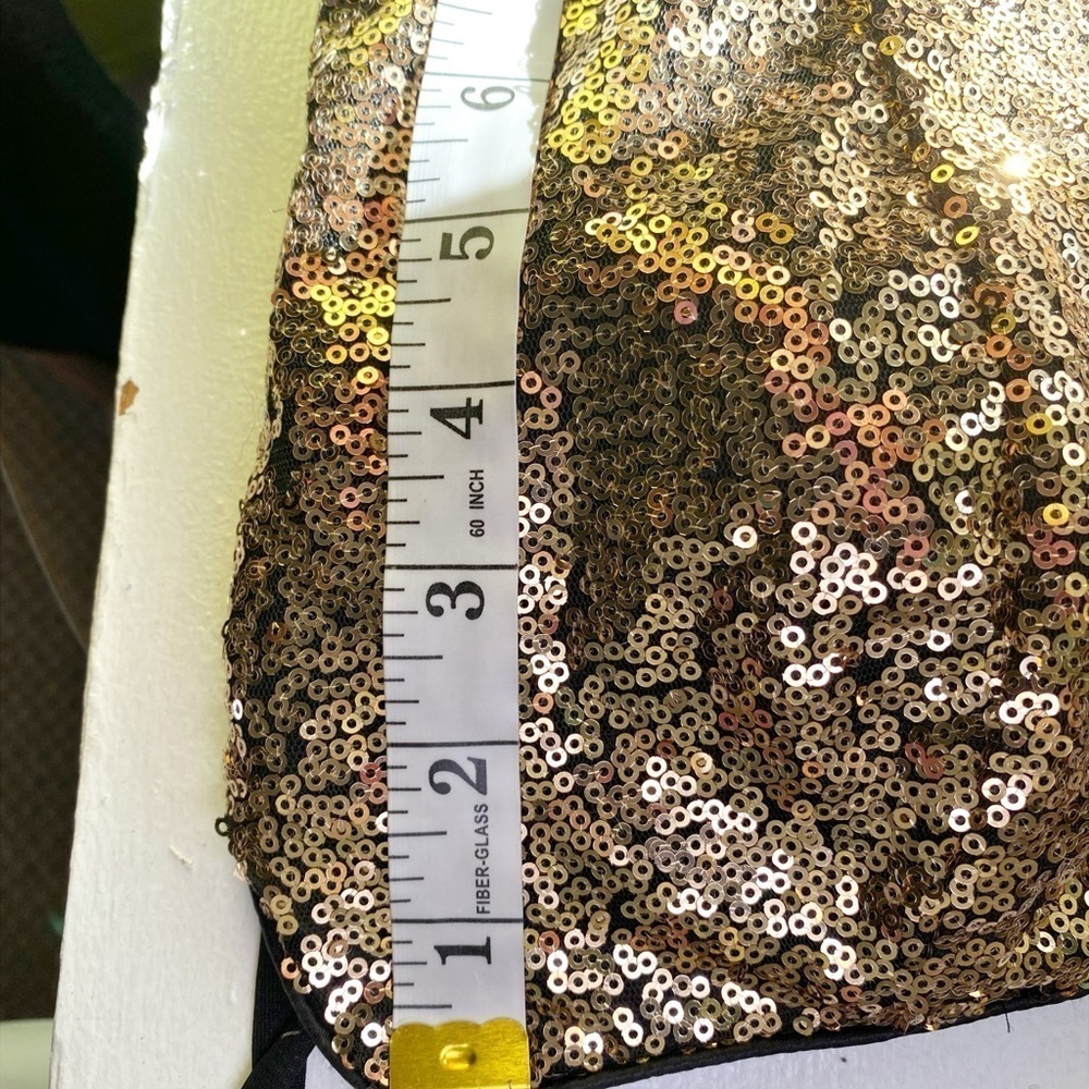 Gold Sequin Strapless Gown - Picture 13 of 15